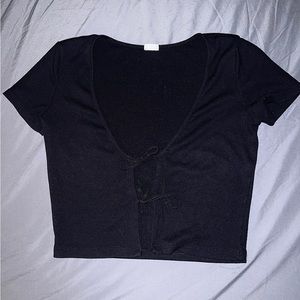 Wilfred Free Only Tie-Front T-Shirt 2XS (Black)